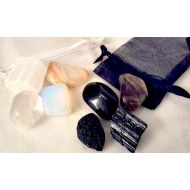 /Peacefulmindcom New Moon, Full Moon Crystal Set, Healing Moon Crystals, Crystals for Moon, New Moon Full Moon Crystal Kit, Moon Crystals Moonstone, Quartz