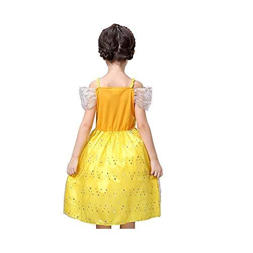  Peachi B1 Little Girl Princess Belle Dress Costume for Beauty Cosplay Halloween Party