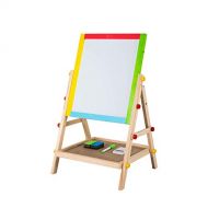 Peachtree Press Inc Peach Tree Kid Wooden Double Sided Standing Art Easel Drawing Chalkboard Children Sided Chalkboard Easel w/Storage Shelf