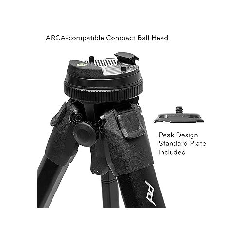  Peak Design Travel Tripod (Carbon Fiber) Ultra-Portable, Stable and Compact Professional Camera Tripod