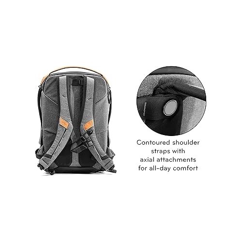  Peak Design Everyday Backpack V2 20L Charcoal, Camera Bag, Laptop Backpack with Tablet Sleeves (BEDB-20-CH-2)