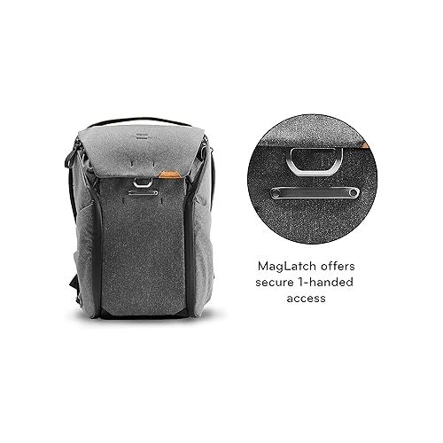  Peak Design Everyday Backpack V2 20L Charcoal, Camera Bag, Laptop Backpack with Tablet Sleeves (BEDB-20-CH-2)