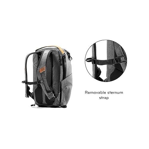  Peak Design Everyday Backpack V2 20L Charcoal, Camera Bag, Laptop Backpack with Tablet Sleeves (BEDB-20-CH-2)