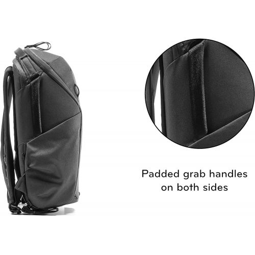  Peak Design Everyday Backpack Zip 15L Black, Carry-on Backpack with Laptop Sleeve (BEDBZ-15-BK-2)