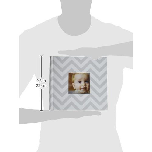  [아마존베스트]Pearhead Chevron Baby Photo Album, Gray