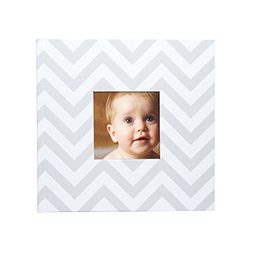  [아마존베스트]Pearhead Chevron Baby Photo Album, Gray