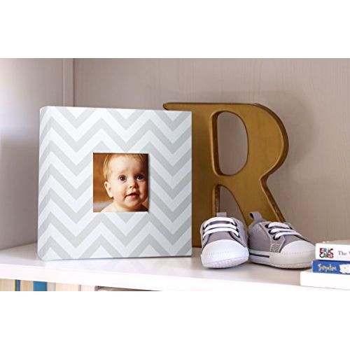  [아마존베스트]Pearhead Chevron Baby Photo Album, Gray