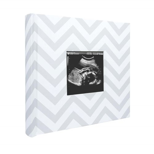  [아마존베스트]Pearhead Chevron Baby Photo Album, Gray