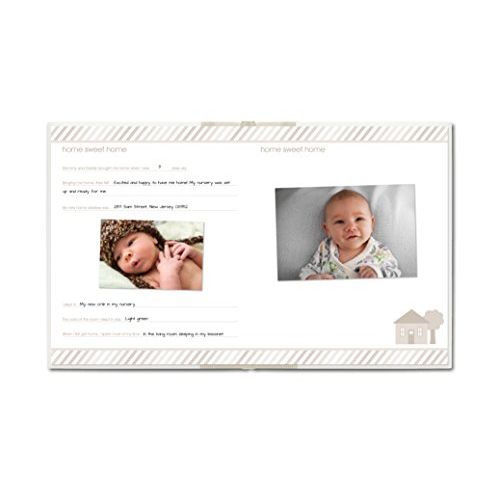  [아마존베스트]Pearhead First 5 Years Baby Memory Book with Clean-Touch Baby Safe Ink Pad to Make Baby’s Hand or Footprint Included, Ivory Classic