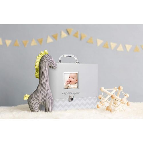  [아마존베스트]Pearhead Baby Document Organizer, Briefcase File Keeper to Store Babys Records, Makes Great Gift for New Parents or Addition to Baby Shower Registry, Gray Chevron