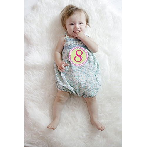  [아마존베스트]Pearhead First Year Monthly Milestone Photo Sharing Baby Belly Stickers, 1-12 Months, Pink