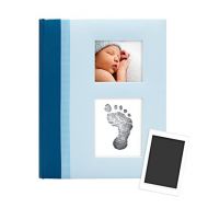 [아마존베스트]Pearhead Blue Classic Baby Book with Clean-Touch Ink Pad Included, Blue