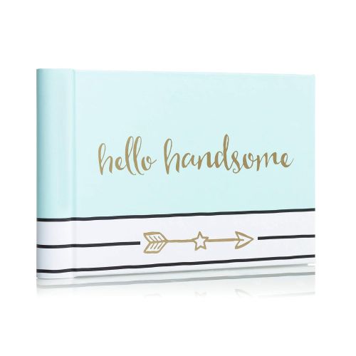  [아마존베스트]Pearhead Hello Handsome Brag Book, A Perfect Gift for Expecting Parents, or Addition to Baby Registry, Blue