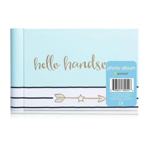  [아마존베스트]Pearhead Hello Handsome Brag Book, A Perfect Gift for Expecting Parents, or Addition to Baby Registry, Blue