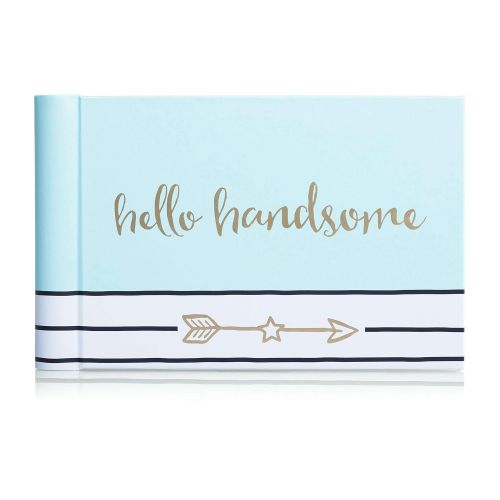  [아마존베스트]Pearhead Hello Handsome Brag Book, A Perfect Gift for Expecting Parents, or Addition to Baby Registry, Blue