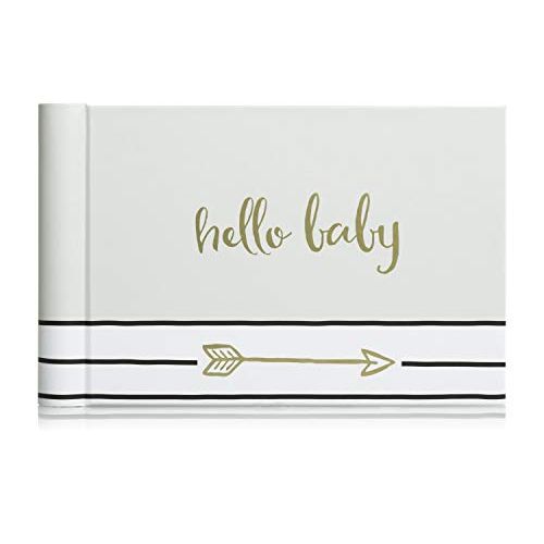  [아마존베스트]Pearhead Hello Baby Brag Book, A Perfect Gift for Expecting Parents, or Addition to Baby Registry, Gray