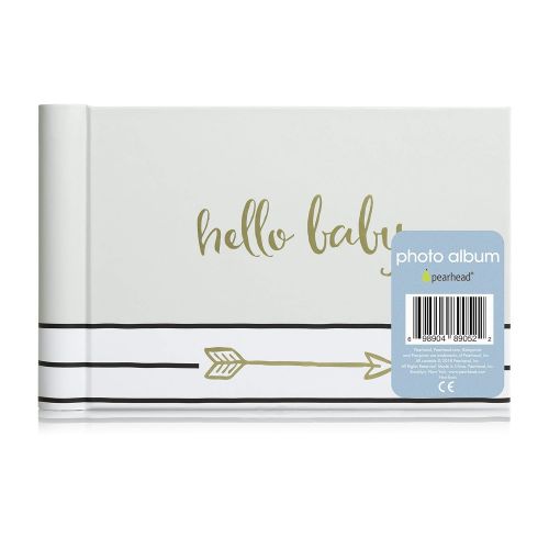  [아마존베스트]Pearhead Hello Baby Brag Book, A Perfect Gift for Expecting Parents, or Addition to Baby Registry, Gray