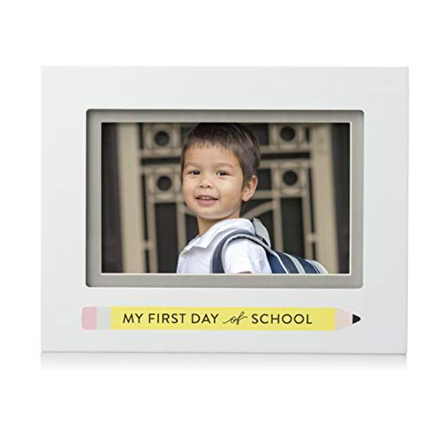  [아마존베스트]Pearhead First Day of School Picture Frame, Keepsake Gift for Parents, White
