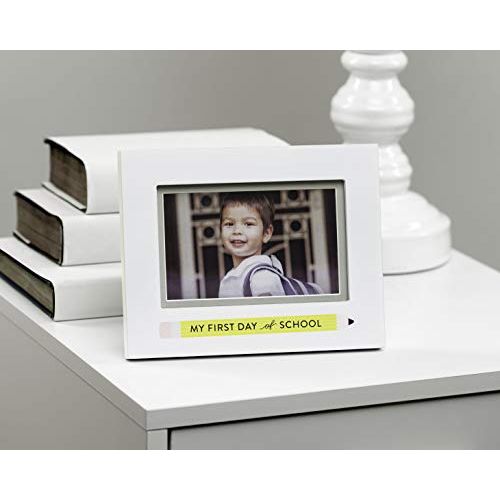  [아마존베스트]Pearhead First Day of School Picture Frame, Keepsake Gift for Parents, White