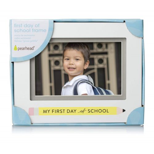  [아마존베스트]Pearhead First Day of School Picture Frame, Keepsake Gift for Parents, White