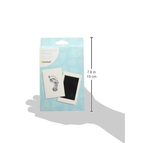  [아마존베스트]Pearhead Newborn Baby Handprint or Footprint “Clean-Touch” Ink Pad, Black