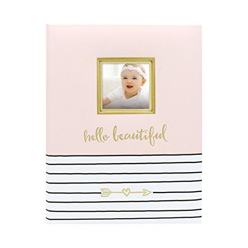  [아마존베스트]Pearhead Hello Beautiful, First 5 Years Baby Memory Book with Photo Insert, Pink