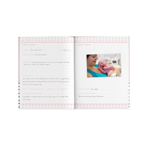  [아마존베스트]Pearhead Hello Beautiful, First 5 Years Baby Memory Book with Photo Insert, Pink