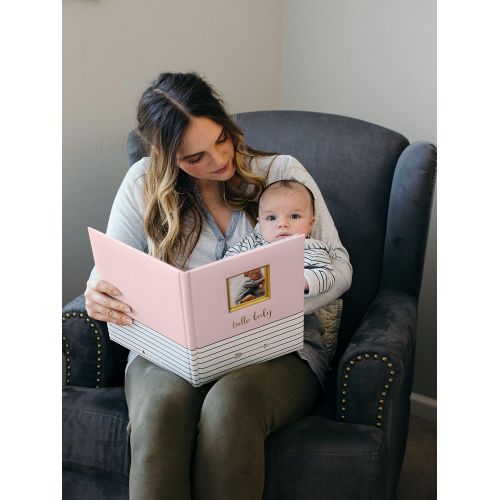  [아마존베스트]Pearhead Hello Beautiful, First 5 Years Baby Memory Book with Photo Insert, Pink