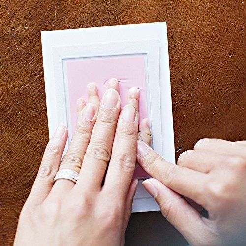  [아마존베스트]Pearhead Newborn Baby Handprint or Footprint “Clean-Touch” Ink Pad, 2 Uses, Pink