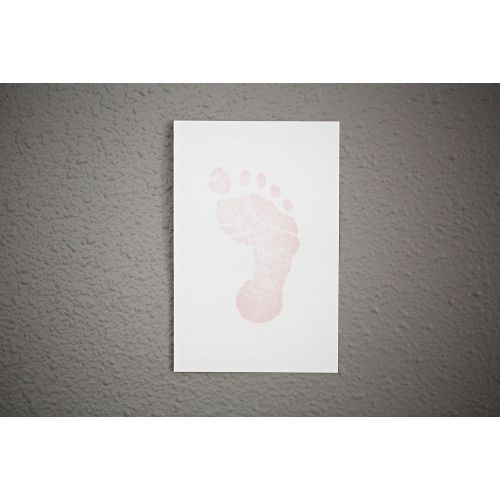  [아마존베스트]Pearhead Newborn Baby Handprint or Footprint “Clean-Touch” Ink Pad, 2 Uses, Pink