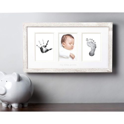  [아마존베스트]Pearhead Babyprints Wall Frame, Rustic Nursery Decor, A Perfect Baby Shower Gift Idea for Expecting...