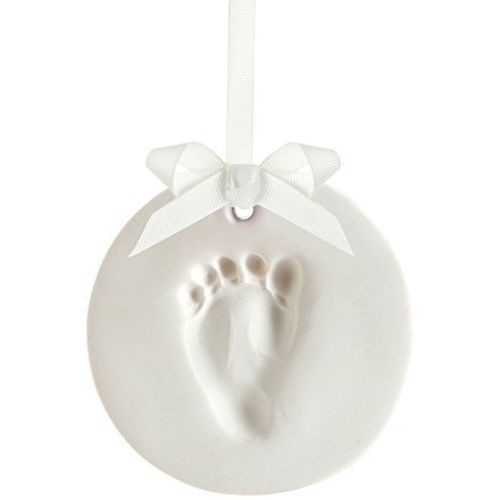  [아마존베스트]Pearhead Easy-to-Create Babyprints Baby Handprint or Footprint Keepsake Ornament Kit with Ribbon, White