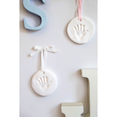  [아마존베스트]Pearhead Easy-to-Create Babyprints Baby Handprint or Footprint Keepsake Ornament Kit with Ribbon, White