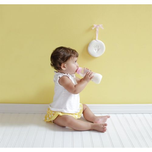  [아마존베스트]Pearhead Easy-to-Create Babyprints Baby Handprint or Footprint Keepsake Ornament Kit with Ribbon, White