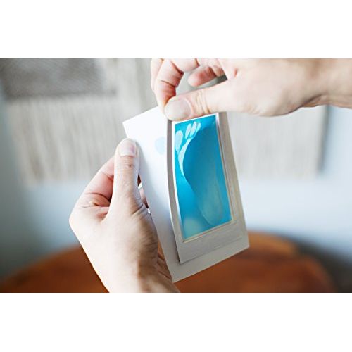  [아마존베스트]Pearhead Newborn Baby Handprint or Footprint “Clean-Touch” Ink Pad, 2 Uses, Blue