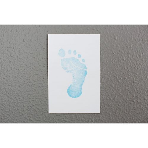  [아마존베스트]Pearhead Newborn Baby Handprint or Footprint “Clean-Touch” Ink Pad, 2 Uses, Blue