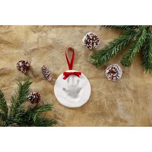  [아마존베스트]Pearhead Babyprints Baby’s First Christmas Handprint or Footprint Holiday Ornament Kit, Easy No-Bake Mold Makes a Perfect Christmas Craft for Baby’s First Holiday