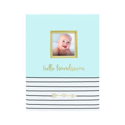  [아마존베스트]Pearhead Hello Handsome, First 5 Years Baby Memory Book with Photo Insert, Blue