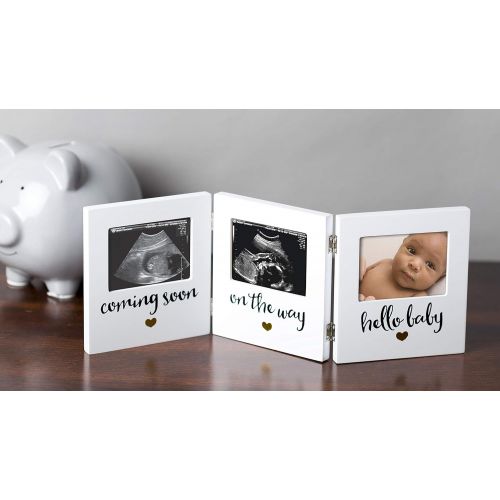  [아마존베스트]Pearhead Triple Sonogram Keepsake Frame, Ultrasound Frame, The Perfect Gift for Expecting Parents