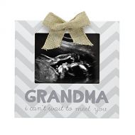 [아마존베스트]Little Blossoms by Pearhead Grandma I Cant Wait to Meet You Chevron Sonogram Frame, Gift for Grandma, Gray & White