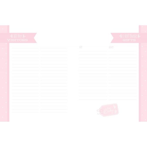  [아마존베스트]Little Blossoms by Pearhead Sweet Welcome Keepsake Baby Memory Book, Pink