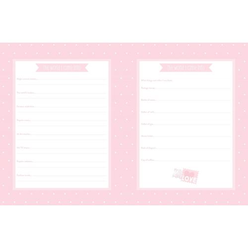  [아마존베스트]Little Blossoms by Pearhead Sweet Welcome Keepsake Baby Memory Book, Pink