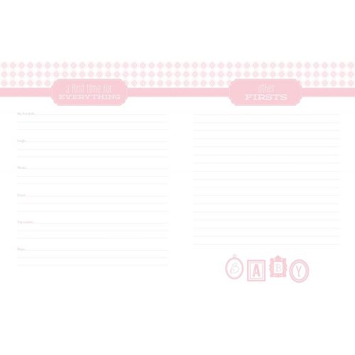  [아마존베스트]Little Blossoms by Pearhead Sweet Welcome Keepsake Baby Memory Book, Pink