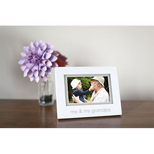  [아마존베스트]Pearhead Me and My Grandpa Keepsake Photo Frame, Grandpa Gifts, White