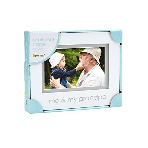  [아마존베스트]Pearhead Me and My Grandpa Keepsake Photo Frame, Grandpa Gifts, White