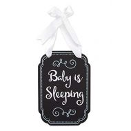 Pearhead Baby is Sleeping Door Hanger, Shh Baby Sleeping Sign, Nursery Decor, Chalk Style