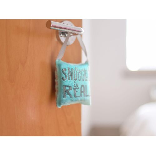  Pearhead Snuggle is Real Plush Door Hanger, Blue