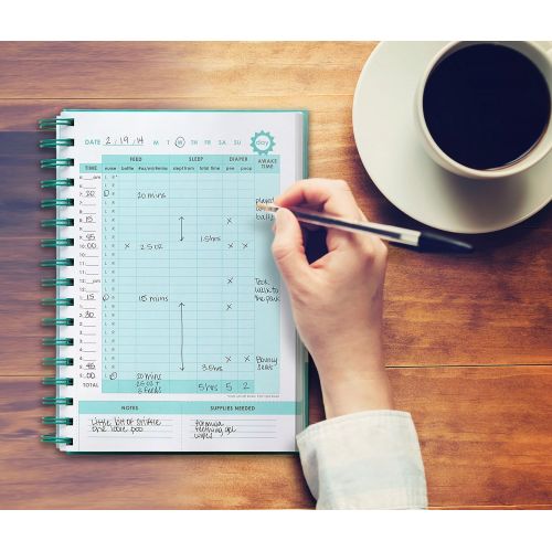  Pearhead Babys Daily Log Book, 50 Easy to Fill Pages to Track and Monitor Your Newborn Babys Schedule