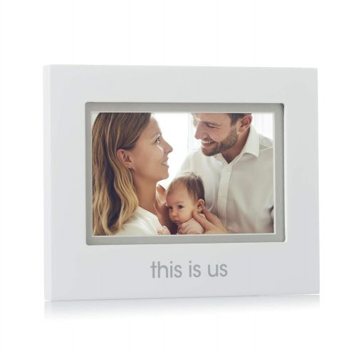  Pearhead 4-Inch x 6-InchThis is Us Sentiment Picture Frame, Baby Registry Must Haves, Perfect Baby Shower Gift, White