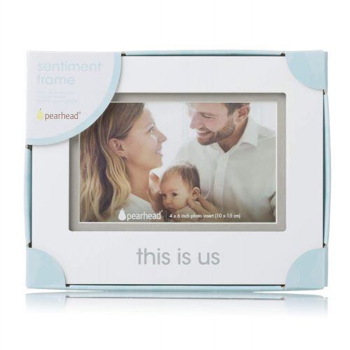  Pearhead 4-Inch x 6-InchThis is Us Sentiment Picture Frame, Baby Registry Must Haves, Perfect Baby Shower Gift, White